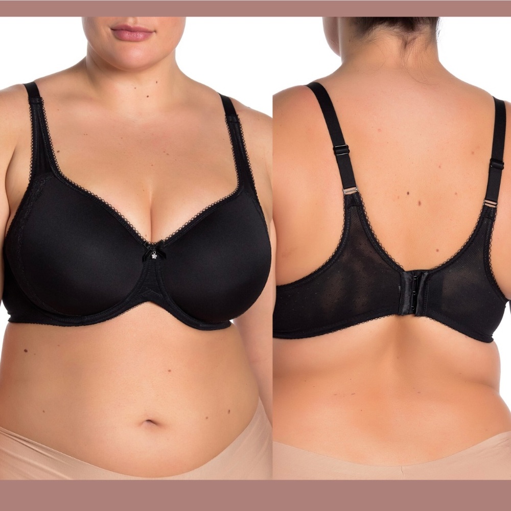 NEW $65 Wacoal [ 34D US ] Retro‎ Chic Contour Underwire Bra in Black